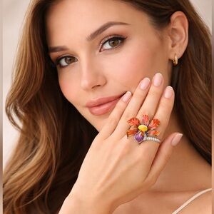 BCBG Orchid Double Ring
